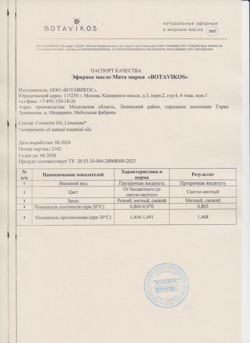 Паспорт №062024